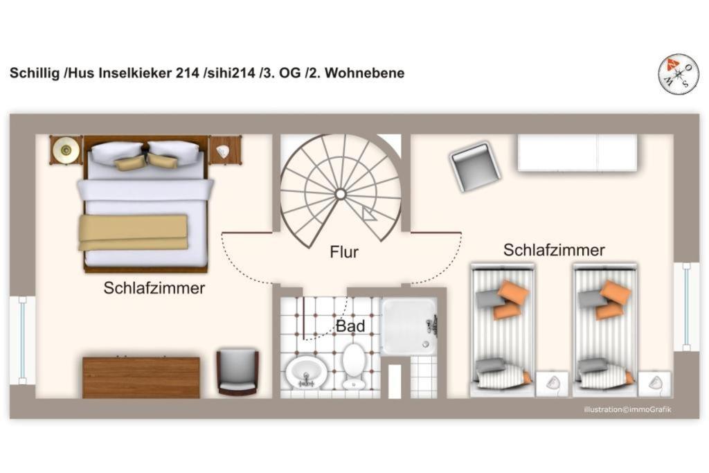 Hus Inselkieker Hus Inselkieker 214 Apartamento Schillig Exterior foto